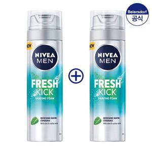 [니베아] 맨 프레시 킥 쉐이빙 폼 200ml X 2개