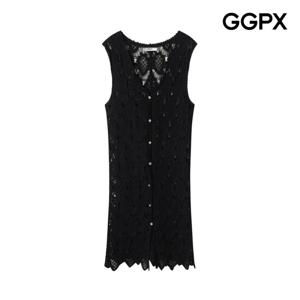 [지지피엑스]스카시 니트 롱 베스트 (GP4VT001F)