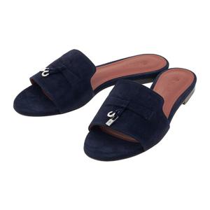 [로로피아나] SS25 여성 썸머 참 스웨이드 샌들 FAI5580 W000
