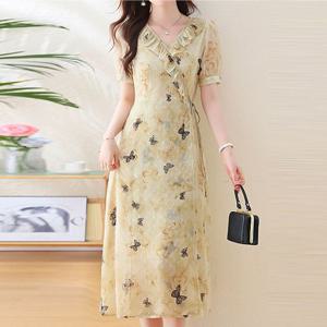 [카라]KARRA 나비프릴크로스원피스_A5M0202