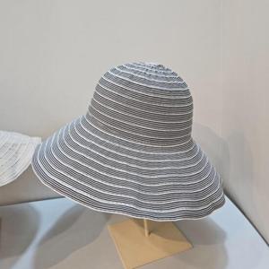 지센 HC02 썸머 스트라이프 와이드 햇BK LAAPN405