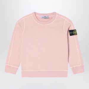 STONE ISLAND PInk crew neck sweatshirt in cotton 6100001-BS0060/Q_STONE-V0182