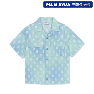 [MLB키즈]오로라 모노그램 우븐 반팔셔츠 (7AWSM0453)