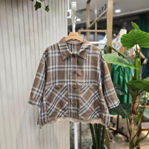 스테파니 HC05 타인체크이중린넨자켓JK A25JK5215H