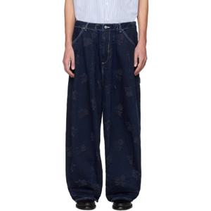 니들스 청바지 인디고 블루 H D  데님 진 242821M186009