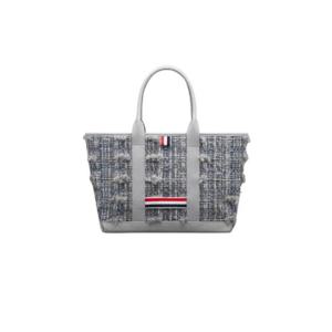 톰브라운 트위드 레더 스몰 토트백 미디움 그레이 MAG390A-F0612-035