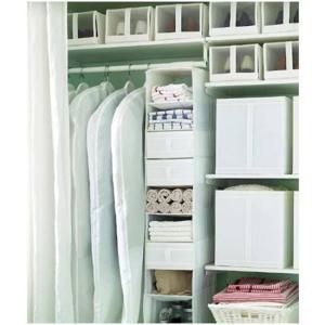 이케아 스쿠브 옷커버 3P 화이트2P60x105cm 수납함 수납박스 수납상자