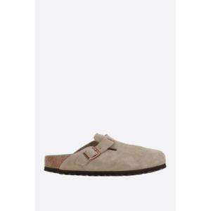 BIRKENSTOCK Boston BS suede flat mules (Narrow Fit) 060463 TAUPE
