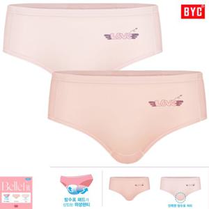 BYC포인트패턴40수면스판미디위생팬티2매입WNP2239