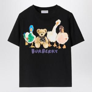 BURBERRY Black t shirt with Thomas bear and friends 8113222153156/R_BURBE-A1189