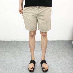 엠클로 남자 빅사이즈 여름 린넨 마 스판 밴딩 반바지 3컬러 2XL