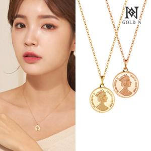 골드앤 14K 퀸오브 엘리자베스 코인 12mm 목걸이