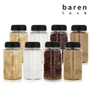 바른락 사각(블랙) 패트 양념통 400ml 8P