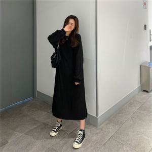 루즈핏 골지 데일리 원피스 USL-D133