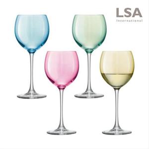 LSA 폴카 와인잔 4P세트 400ml 컬러박스