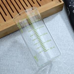 로하티 눈금패턴 내열 유리컵(350ml) (그린)/ 주스잔