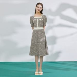 [숲]트위드 핏앤플레어 반팔 원피스(SA5OPF5)