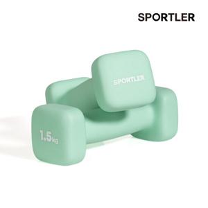 스포틀러 미용아령 네오프렌 여성 덤벨 미니 1.5kg 2개 세트