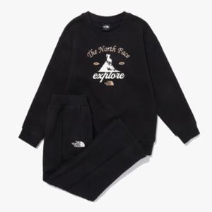 노스페이스키즈 NM5MQ60S 블랙 익스플로어 스웨트 셋업세트