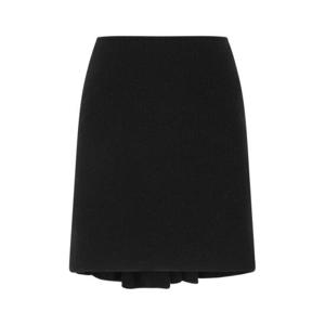 보테가베네타 여성 블랙 울 미니 스커트 680005V1CN0 1000