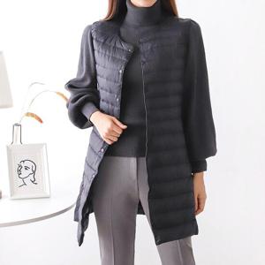 [모리스커밍홈]라운드 경량 롱 패딩 조끼_M2210PD701D