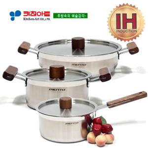키친아트 멘토(IH)인덕션냄비 3종(B)SET(18+20+24전)