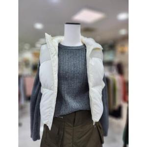 스테파니 세이브존08 데이후드 패딩 조끼 N24NJ4407