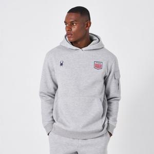 [스파이더] 남성 라드패드 와펜 후드 티셔츠 SPKPCNHD301MMGR