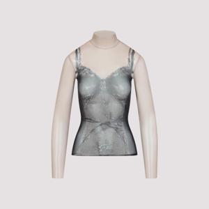 발렌시아가 반팔 티셔츠 829214 4F4B4 1094 BLACK LIGHT BEIGE