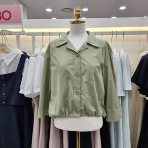 [숲]OA4LST5B 밑단스트링 칠부점퍼형셔츠