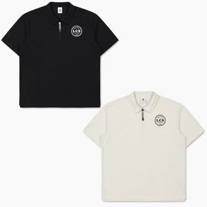 [르꼬끄 스포르티브]르꼬끄 공용 반집업 폴로 카라 반팔 티셔츠 QP213CTS41