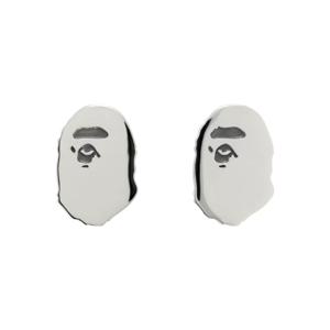 BAPE 귀걸이 실버 에이프 헤드 이어링 242546M144001