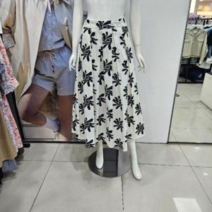 Ab.f.z DP01 핀턱주름플라워플레어스커트 AFZ2QS02