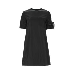 PRADA 블랙 리나일론 드레스 230620S2011WQ8 F0002