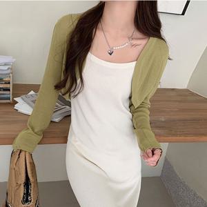 [카라]KARRA 솔리드니트볼레로가디건_A5M0357