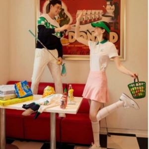 [힐크릭]여성골프치마 H221 자캬드조직 플레어 큐롯 1HCCUM2558P