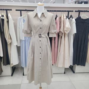 [온앤온]카라넥 볼륨소매 핀턱원피스njw5mo4101