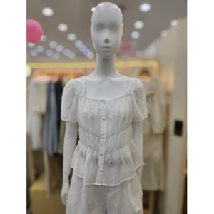 [플라스틱아일랜드]스퀘어넥 셔링 블라우스 PQ2WB501