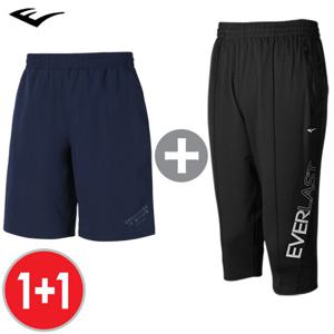 에버라스트 우븐 반바지+7부 바지 2종세트 E-009PNV+E-327PBK
