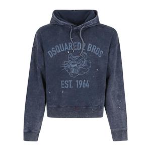 디스퀘어드2 후드 티셔츠 S74GU0848 S25030 524 NAVY BLUE