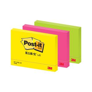 3M 포스트잇 형광 노트 SSN 657 강한점착용