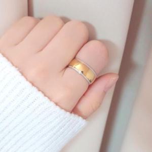 써지컬스틸 골드홈 반지 커플 우정 남자 남녀공용