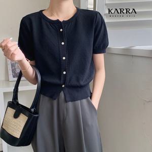 [카라]KARRA 숄더셔링트위스트니트가디건_A3F0910