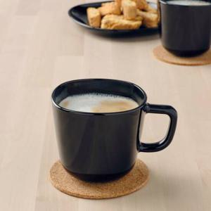 이케아 바키그 머그컵 370ml 블랙 9cm