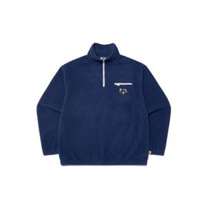 [코닥어패럴] 브라우니 마이크로플리스 반집업 맨투맨 NAVY