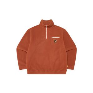 [코닥어패럴] 브라우니 마이크로플리스 반집업 맨투맨 ORANGE