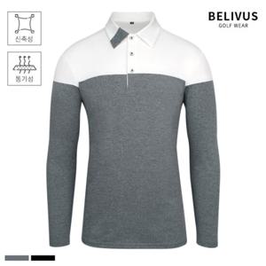 빌리버스 골프웨어 남자 카라티 BGLT020 기능성 긴팔 티셔츠