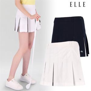 [엘르골프]메쉬 트임 플리츠 스커트_6J41852