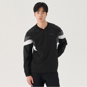 [FILA] 스트레치 브이넥 우븐 맨투맨 (FS2POG1205X_BLK)