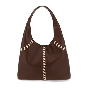 더모아레 레이스 숄더백 TMSR24NLA14_BROWN/SHELL